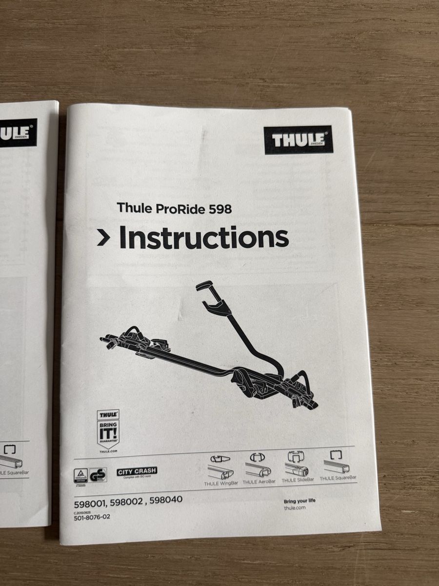Thule Barres de toit: Fahrradträger 1x Thule ProRide 598 – D'occasion à Uitikon-Waldegg par alvons01