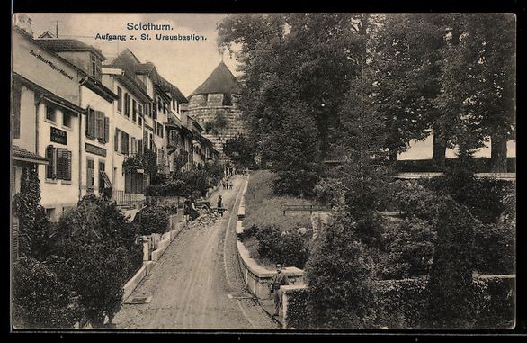 Ansichtskarten: Solothurn, Aufgang z. St. Ursusbastion – Gebraucht aus Berlin von bartko-reher