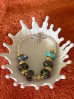 Luxus Elegante 19 cm Armband/Beads Farbe :Silber/Multicolore