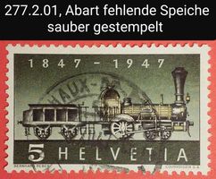 MA420) 277.2.01, Abart fehlende Speiche sauber gestempelt