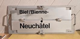 SBB - " Zugklapptafel " - Biel / Neuchâtel / Bern