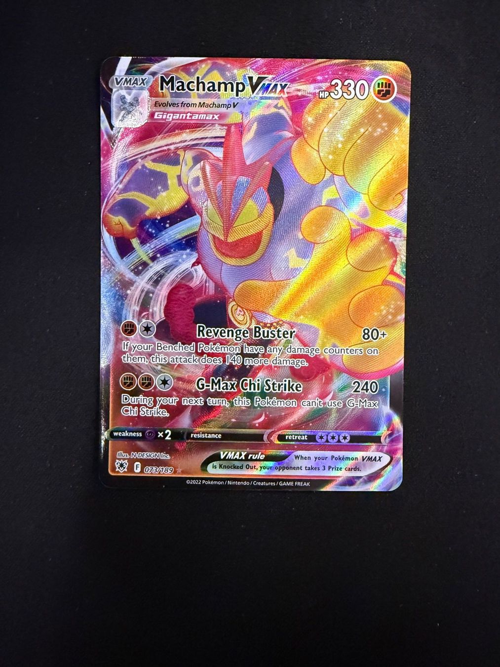 Pokémon Carte collezionabili: Pokemon Machamp VMAX 073/189 EN – Usato da Buchs SG venduto da Rheintalseller