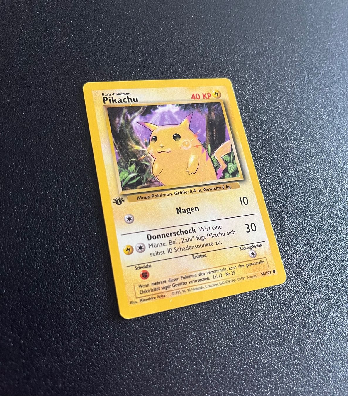 Pokémon Carte collezionabili: Pokémon Pikachu 1. Edition 58/102 – Usato da Seuzach venduto da provenzano18 1