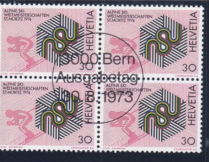 Tutti i francobolli: ET 4er Block Werbemarken 1973 – Nuovo (secondo la descrizione) da Schliern b. Köniz venduto da joni20 4