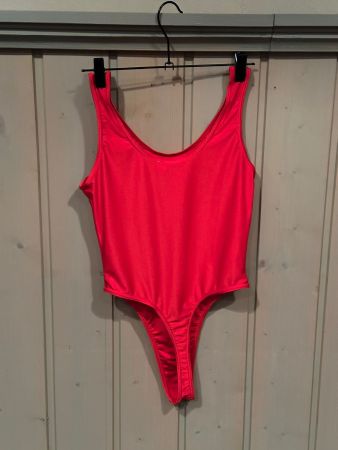 Roter Stringbody Gr.L 80er Jahre Retro Aerobic  Vintag...