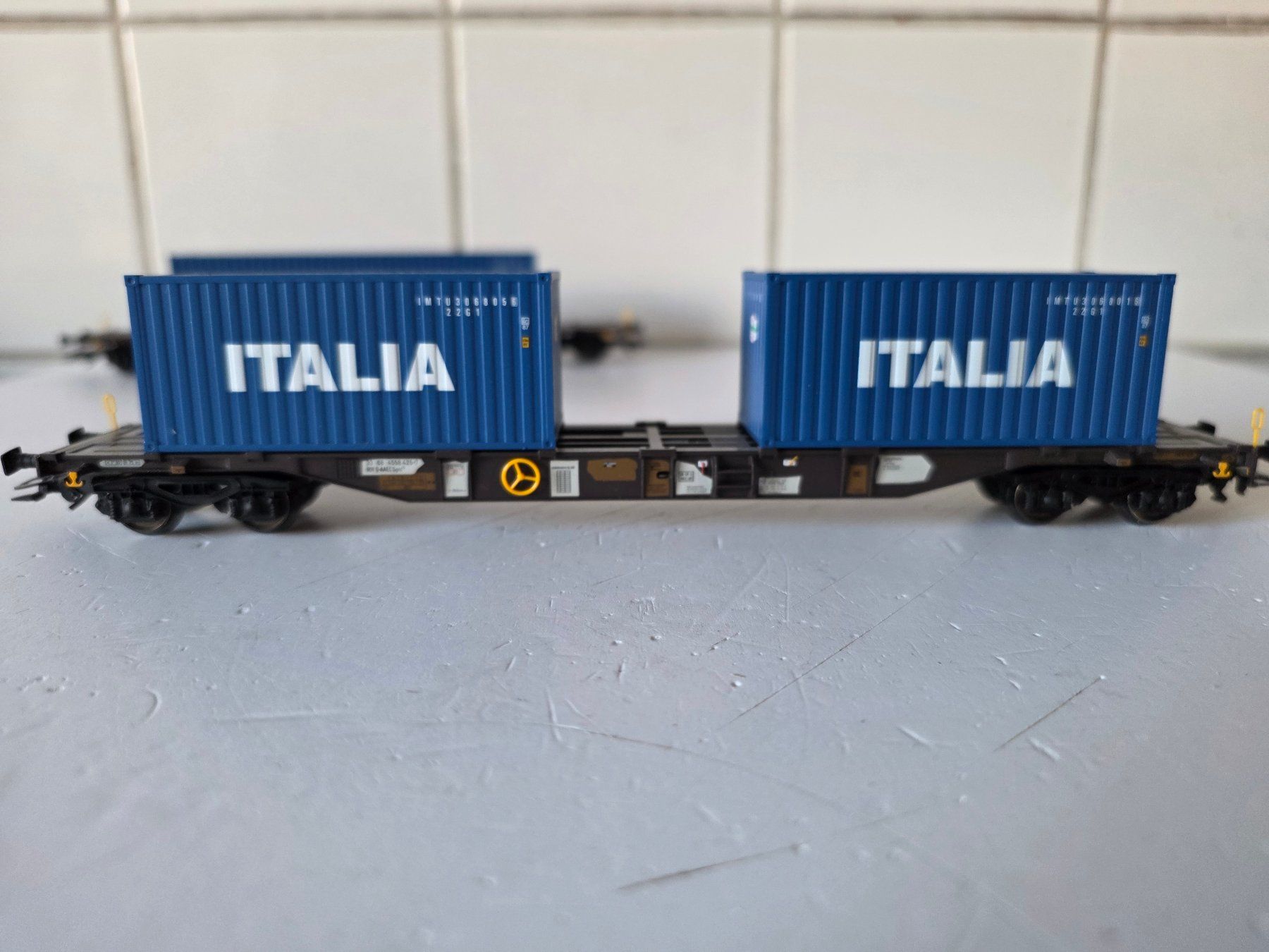 Märklin Modellini di ferrovie: 2 Stück AAE Cargo Containerwagen, Typ Sgns – Nuovo (secondo la descrizione) da Seuzach venduto da Loeckeli01 2