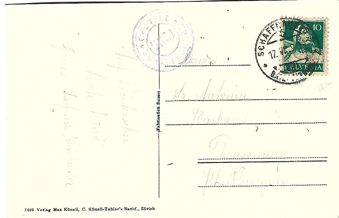 Cartoline postali: Schaffhausen mit Rhein Schiff – Usato da Wetzikon ZH venduto da Brulu100 1