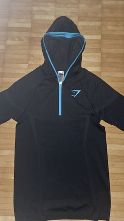 Gymshark Onyx 5.0 Hoodie schwarz blau Grösse S neu