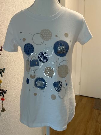 Damen T-Shirt weiss mit Taschendesign