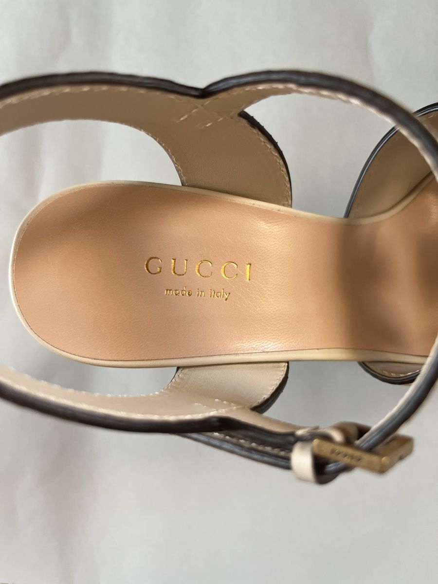 Gucci Scarpe da donna: Gucci Interlocking G Leather Platform Sandals White EU37.5 – Nuovo (secondo la descrizione) da Lausanne venduto da S_luxury 7