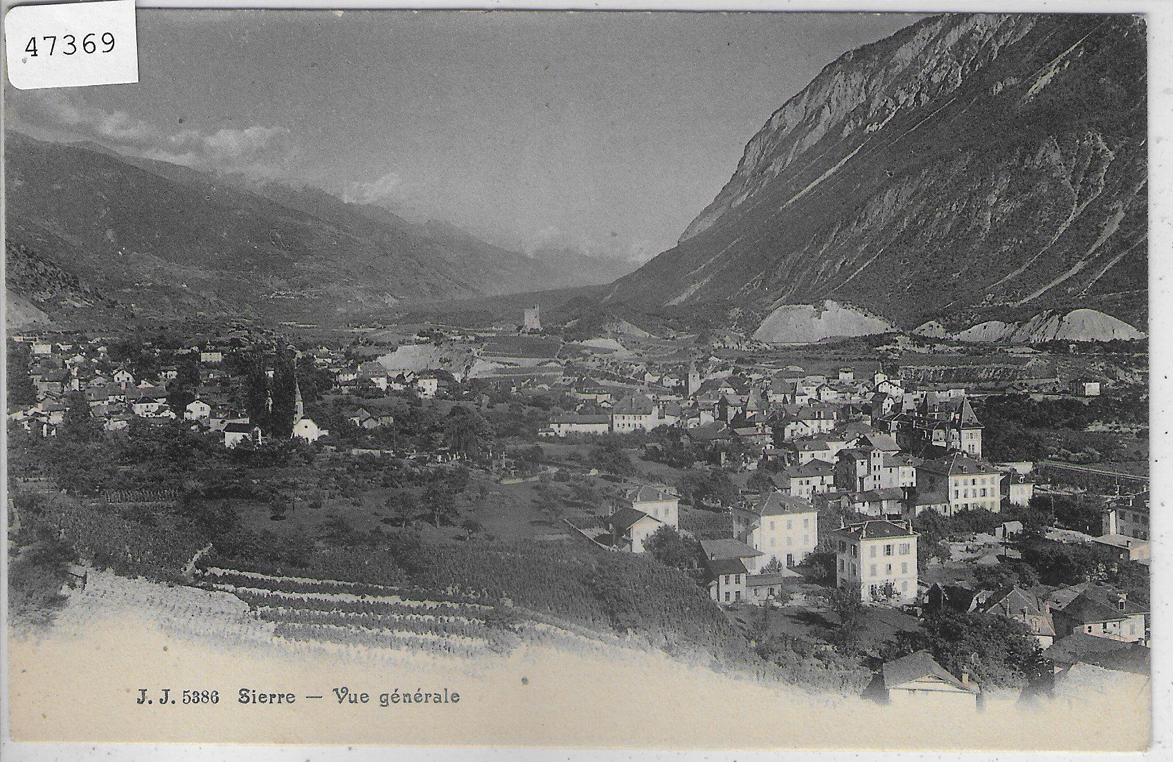 Cartoline postali: Sierre - Vue generale – Usato da Ettingen venduto da Kartenplanet