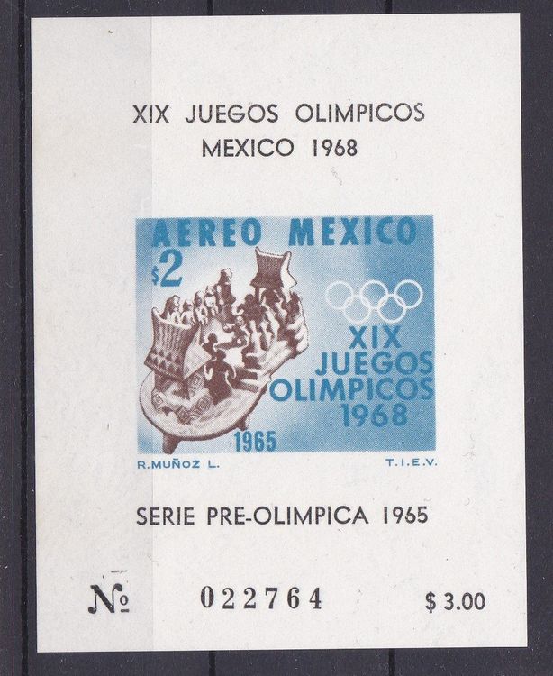 Billet Commémoratif Jeux Olympiques Mexique 1968 - 200m Athlétisme Noir Power Salute, PSA 3
