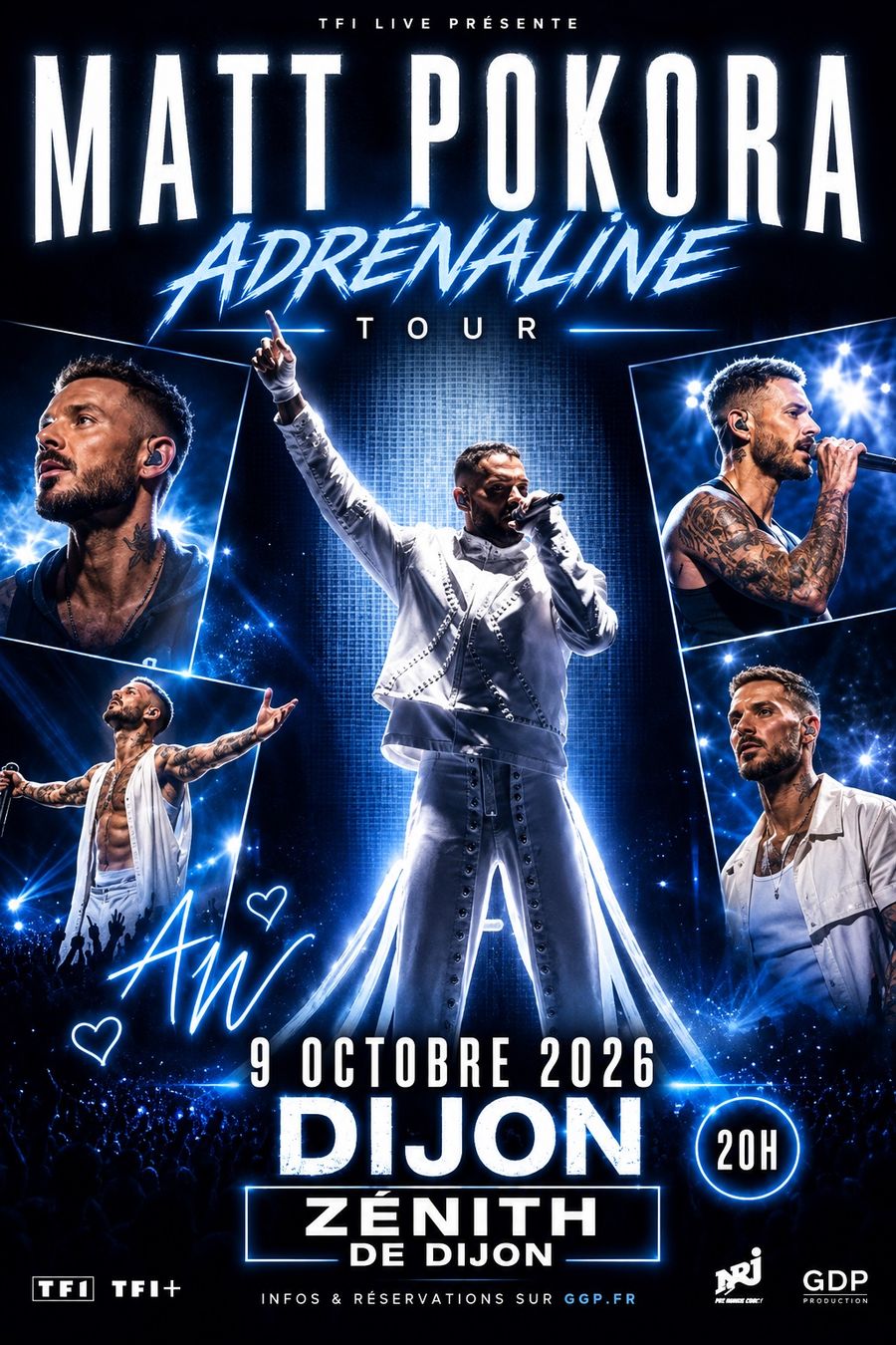 Banconote: 2 billets M. Pokora, 9.10.2026 Dijon – Usato da Romont FR venduto da perrno