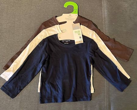 3er Set langarm Shirts 92 NEU