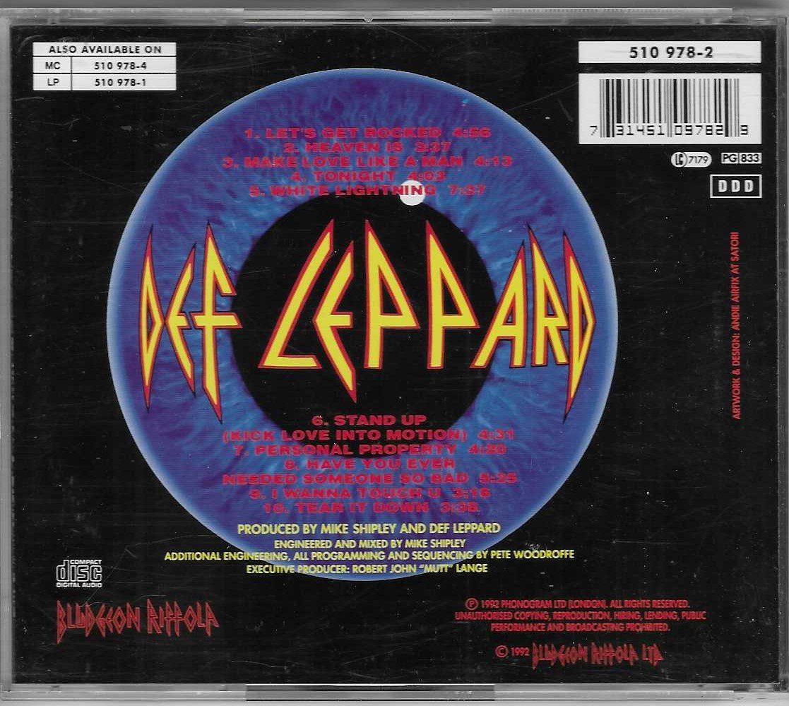 CDs: Def Leppard - Adrenalize – Gebraucht aus Flims - Dorf von Stagediver 1