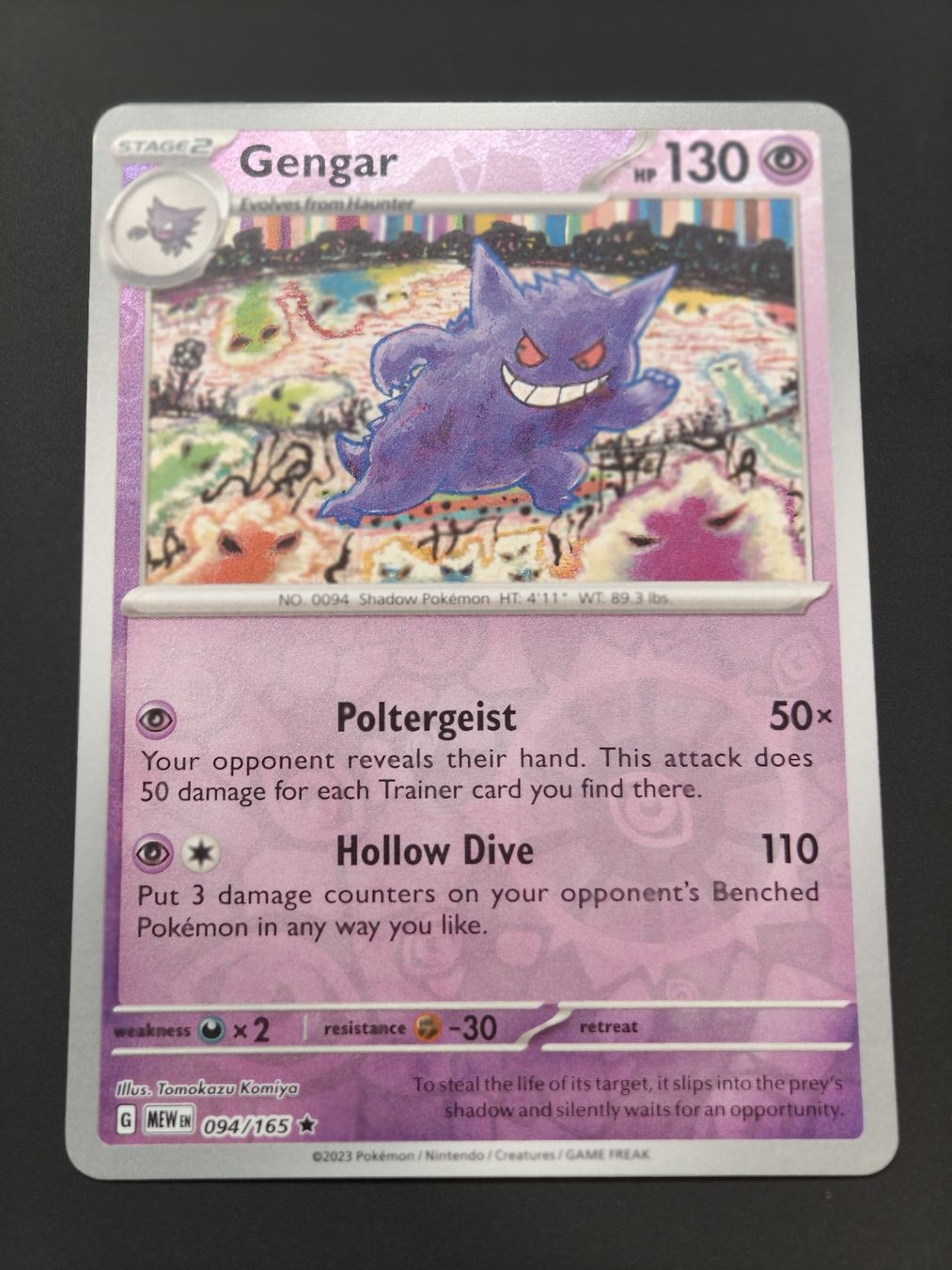 Pokémon Carte collezionabili: Gengar Reverse Holo 094/165 EN – Nuovo (secondo la descrizione) da Therwil venduto da Cordachu_Trade