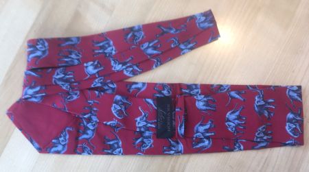 Krawatte Fabric Frontline Elefant Seide