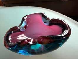 Kleiner Aschenbecher "Sommerso" Muranoglas von  Flavio Poli
