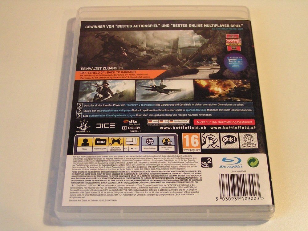 Sony Spiele: Battlefield 3 Limited Edition PS3 Top Zustand – Neu (gemäss Beschreibung) aus Pfungen von Himbogame 1