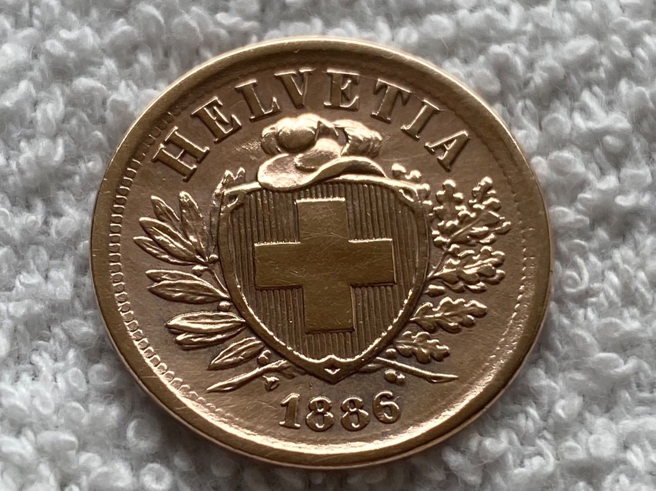 Tutti le monete: 2 centimes/rappen 1886 abart – Usato da Nyon venduto da Ilmi09