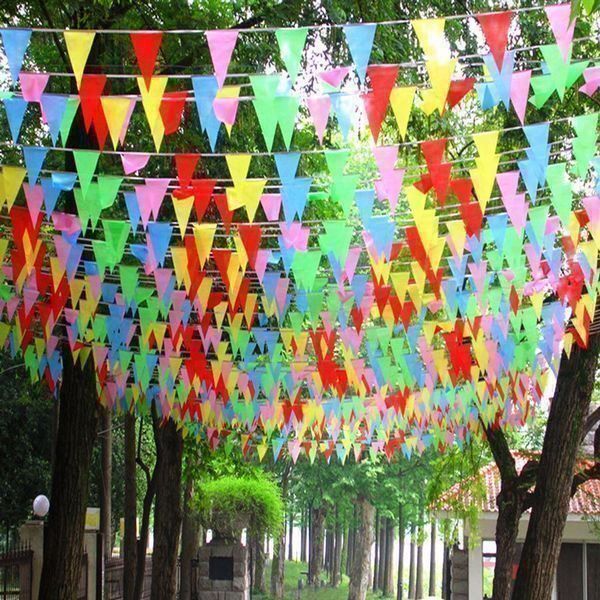 Fahnen: 100PCS Wimpelkette Wimpel Banner 38m – Neu (gemäss Beschreibung) aus Thun von Newnewshop 1