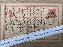 14.3.1886 alte PK Dänemark - Deutschland AK