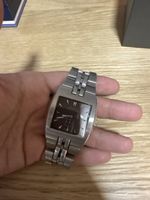 Armbanduhr Edelstahl schwarz gebrauchter Zusta