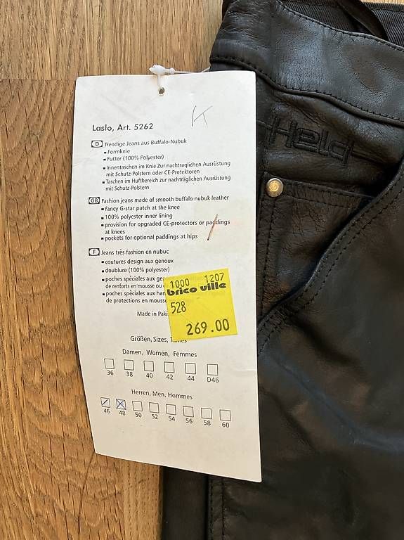 Held Pantaloni: HELD Leder-Motorradhose Gr. 48 - Neu – Nuovo e nell'imballaggio originale da Uerikon venduto da GP89 3