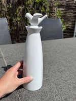 Essig oder Ölflasche Keramik Vogelmotiv