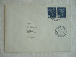 Pro Juventute 1946 Brief Muttenz Paar SBK J120