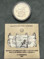 500 Lire 1991 Italien Silber – Amerika Entdeckung – Etui