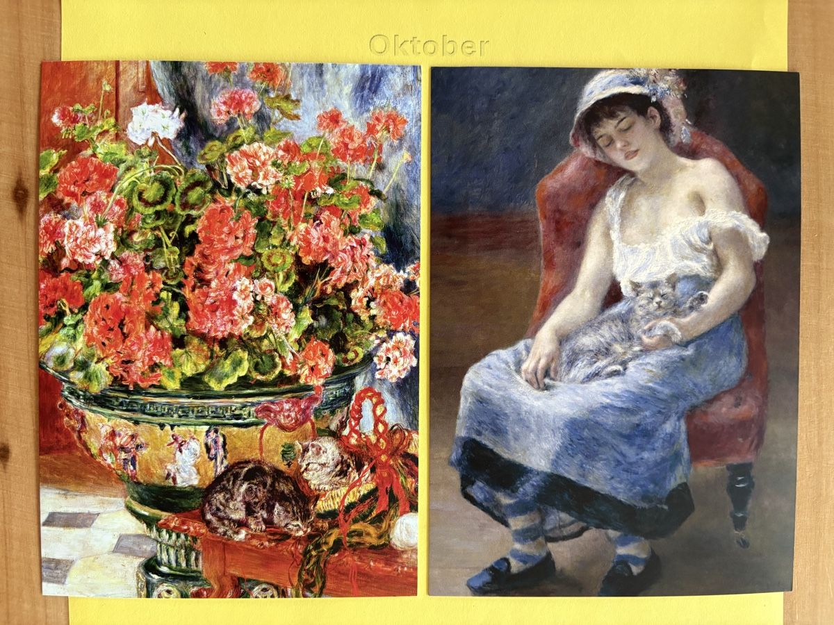 Ansichtskarten: AK mit Kunst von Pierre Auguste Renoir / Katzen – Gebraucht aus Rümlang von Kartenpost1