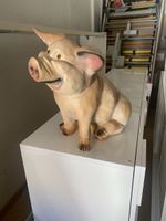 Glücksschwein Figur 🐷 – Handbemalt / Deko Skulptur / Hinguc