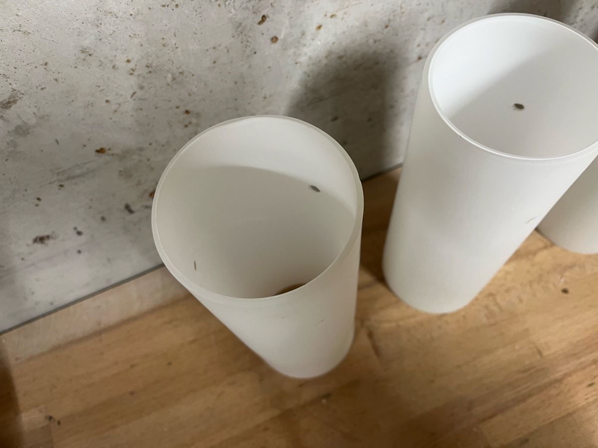 Lampadari & plafoniere: 4x Glas Schlauch Lampenschirm Diffusor Milchglas – Usato da Eiken venduto da Von_der_frei 3