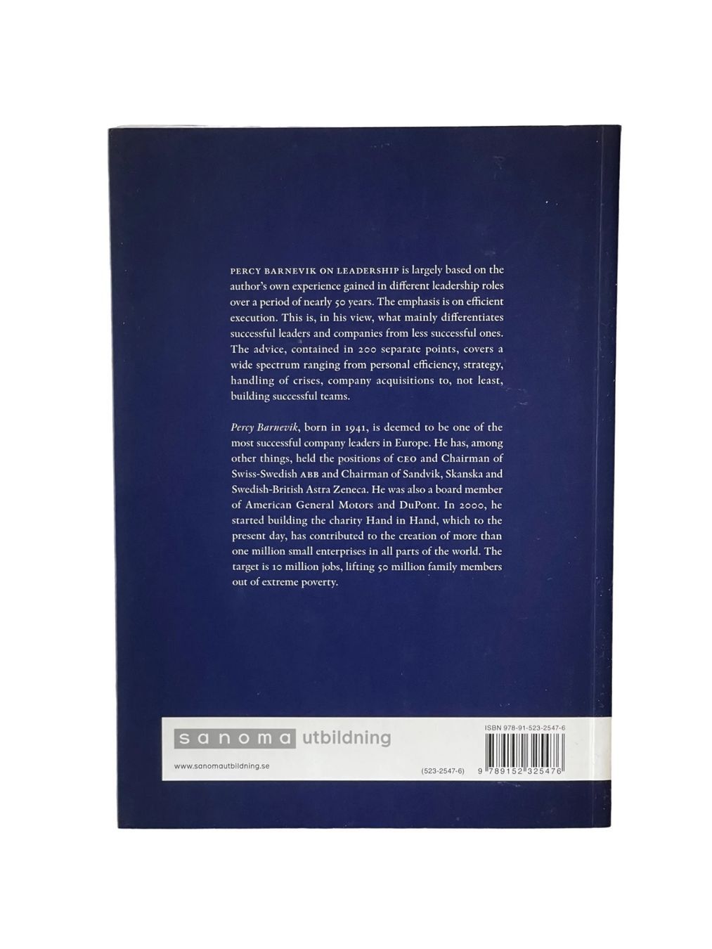 Libri: Percy Barnevik "On Leadership" – Usato da Genève venduto da Bazaror 2