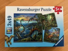 Puzzles "Faszination Dinosaurier" (3x49) von Ravensburger