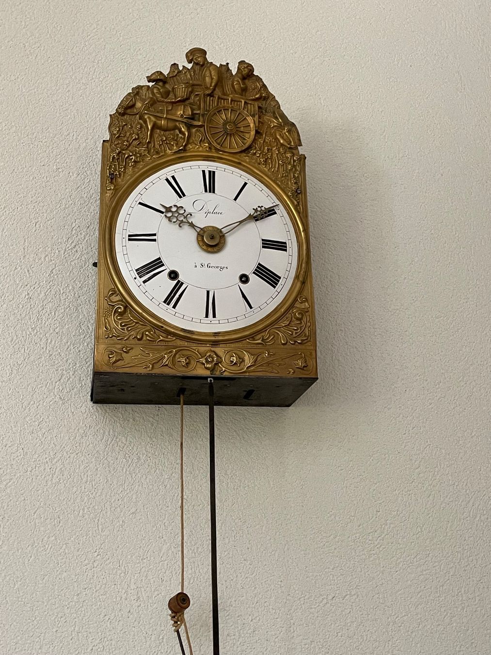 Orologi da terra & Orologi da parete: Horloge comtoise ancienne thème les vendanges – Difettoso da Lamboing venduto da christopheO 9