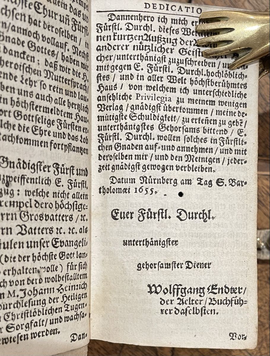 Libri: Handbuch, Nürnberg 1663! - Beer, Dilherr & Endter – Usato da Steinerberg venduto da culloden 6