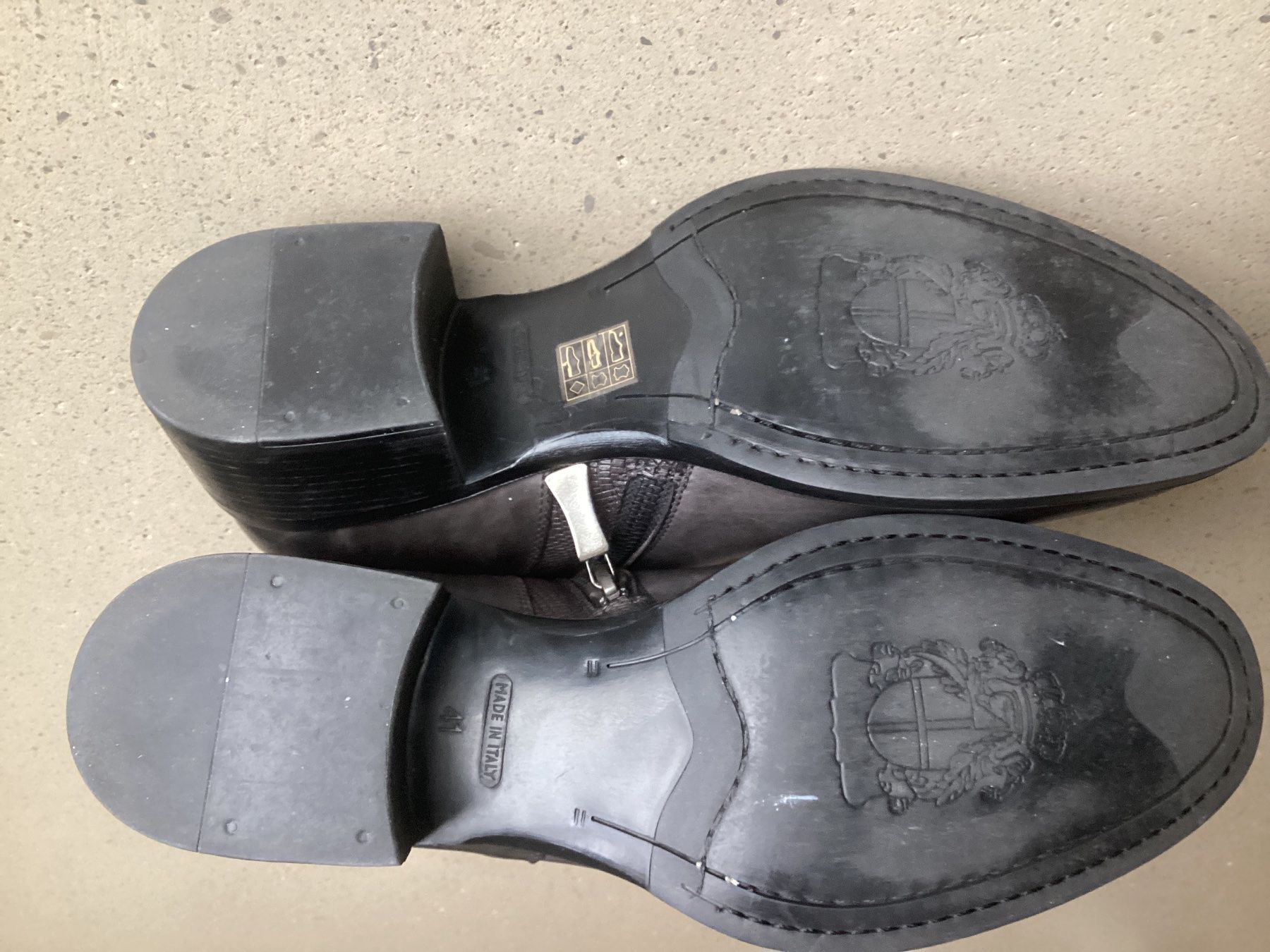 Scarpe da donna: Neue Leder Stiefelette Corvari, 41/ 42, Anthrazit, handmade – Nuovo (secondo la descrizione) da Umiken venduto da bombon01 4