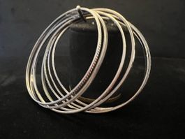 Élégant bracelet semainier argent massif 925 vintage 50-70s