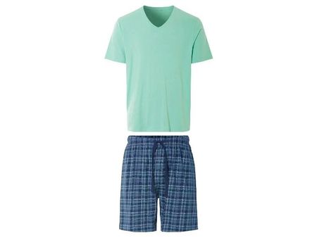 ⭐️LIVERGY⭐️ Herren Kurzer Pyjama 100% Baumwolle M L