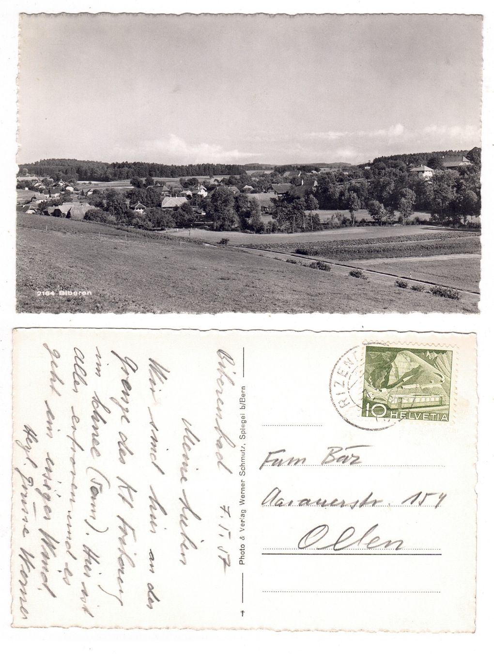 Cartoline postali: Biberen – Usato da La Tour-de-Peilz venduto da amjust