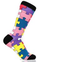 BUNTE DESIGN SOCKEN-Puzzle Pieces (Big 41-46)