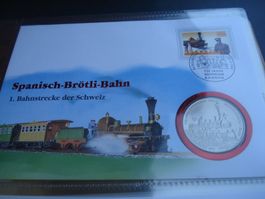Münzbrief 1997, Spanisch-Brötli-Bahn, Münze Cuba