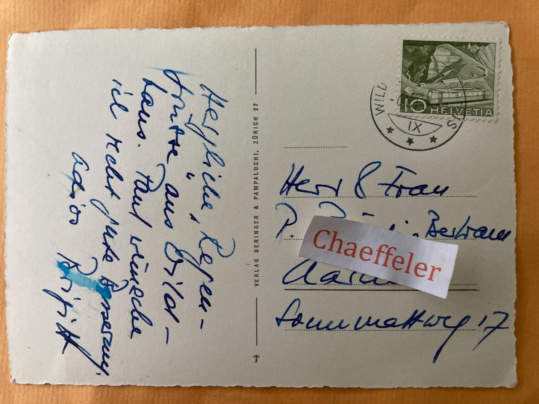 Cartoline postali: U 9868 Wildhaus - LisigHaus – Usato da Zürich venduto da Chaeffeler 1