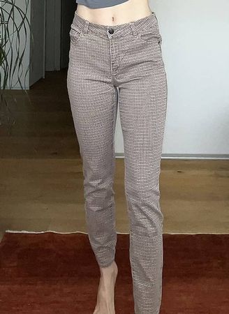 Gemusterte Hose (beige-schwarz), Pimkie, Gr. 36