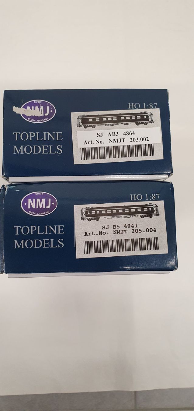 Modellini di ferrovie: NMJ 203.002 & 205.004  SJ AB3 & B5, Ep.IV – Nuovo e nell'imballaggio originale da Würenlos venduto da jub_nd5j 1