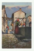 Postkarte 1919: Traditionelle Trachten aus dem Tessin