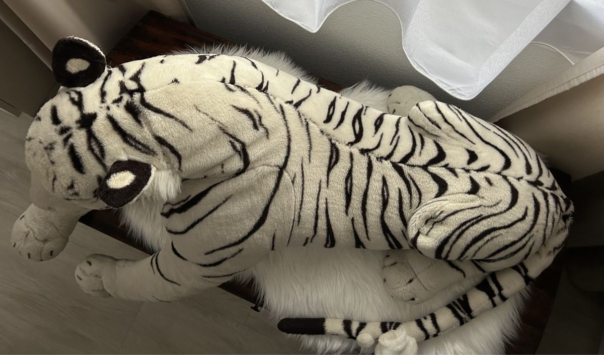 Giocattoli: Weisser Tiger Plüschtier XXL – Usato da Brunnen venduto da Bastelrausch 2