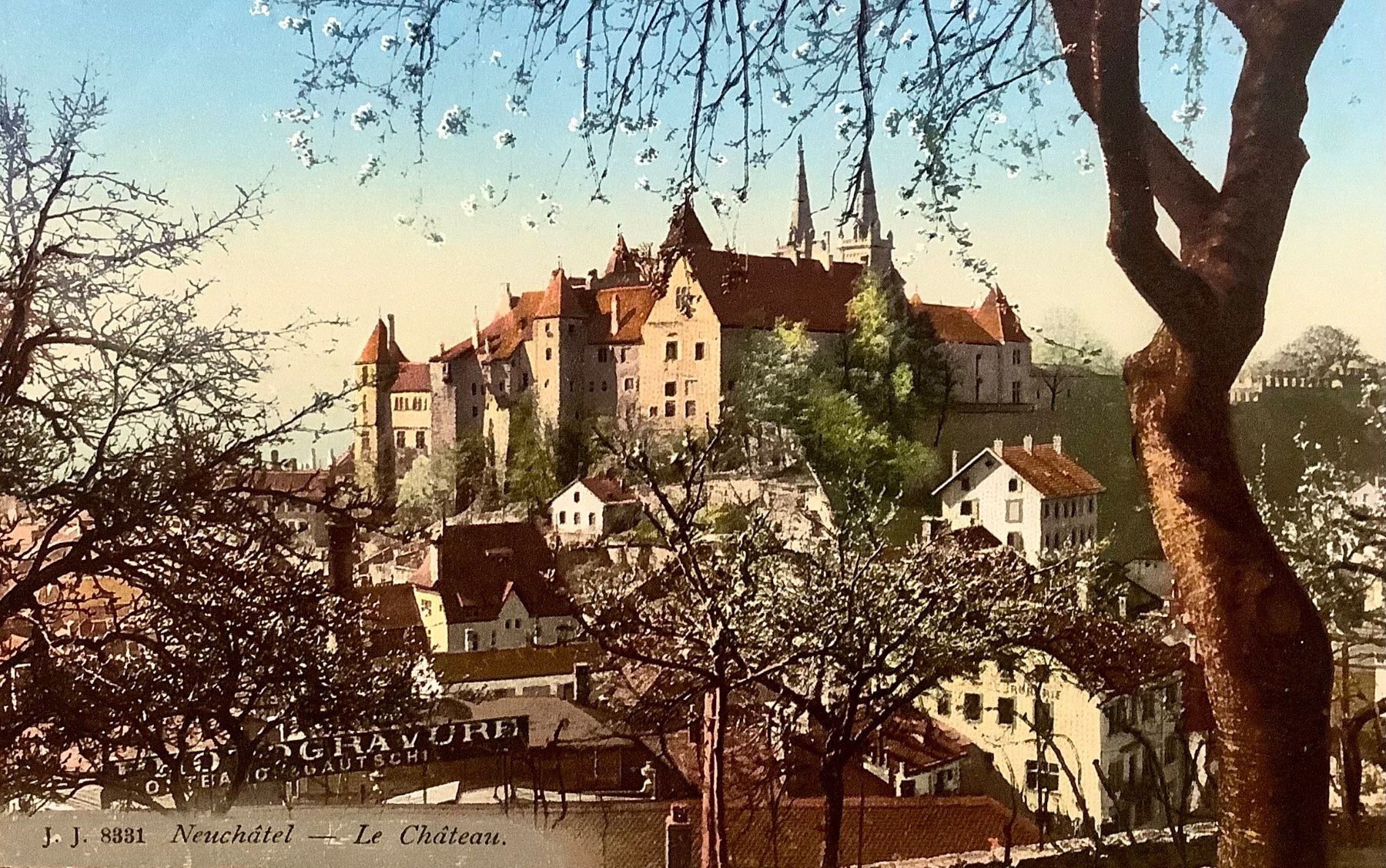Cartoline postali: 1913 - NEUCHÂTEL - Le Château – Usato da Root venduto da ENGLAND-TREASURES 1